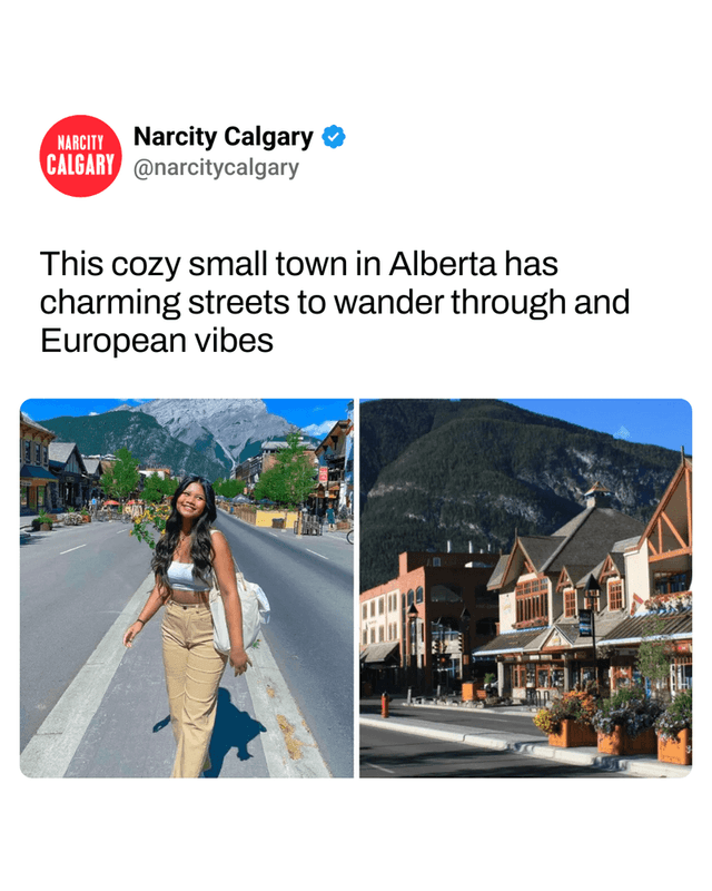 This cozy small town in Alberta has charming streets to wander through and European vibes