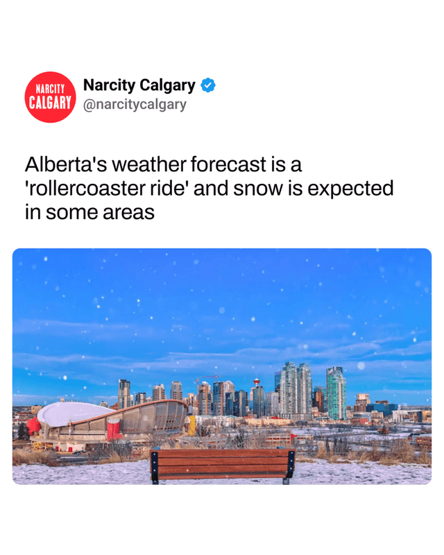 Alberta's weather forecast is a 'rollercoaster ride' and snow is expected in some areas