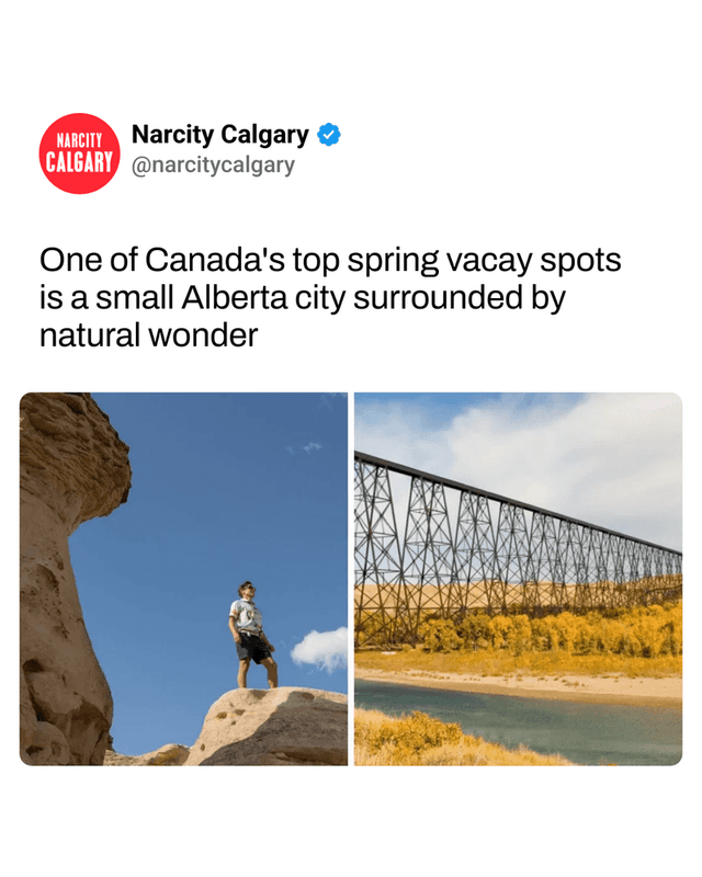 One of Canada's top spring vacay spots is a small Alberta city surrounded by natural wonder