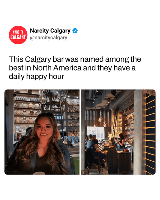 This Calgary bar was named among the best in North America and they have a daily happy hour