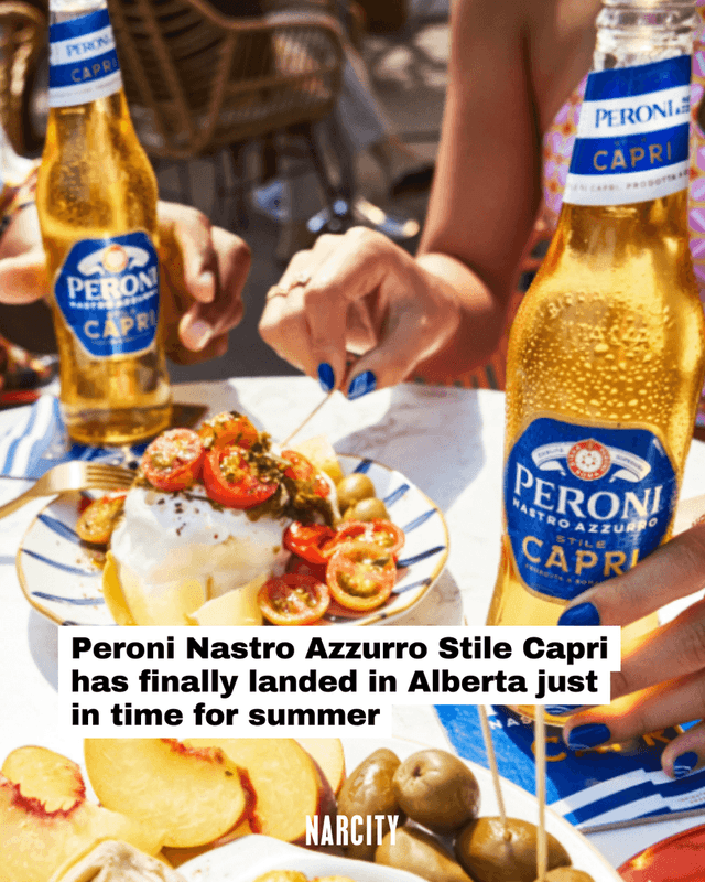 Peroni Nastro Azzurro Stile Capri has finally landed in Alberta just in time for summer