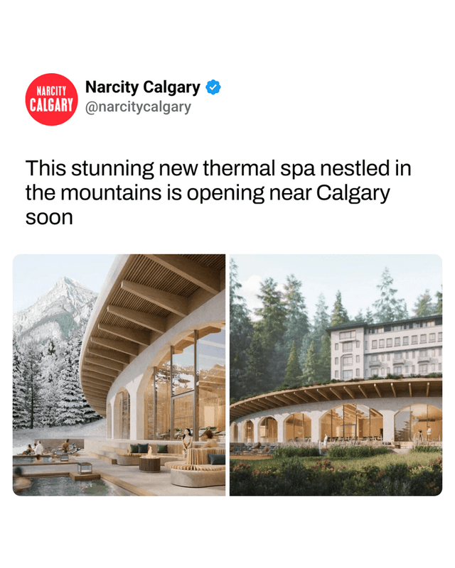 This stunning new thermal spa nestled in the mountains is opening near Calgary soon