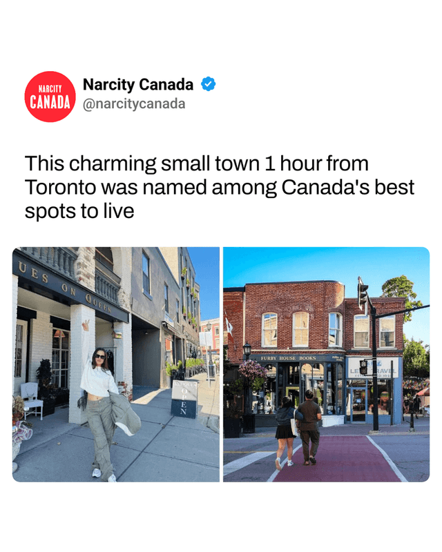 This charming small town 1 hour from Toronto was named among Canada's best spots to live