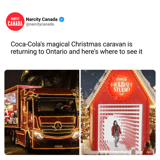 Coca-Cola's magical Christmas caravan is returning to Ontario and here's where to see it