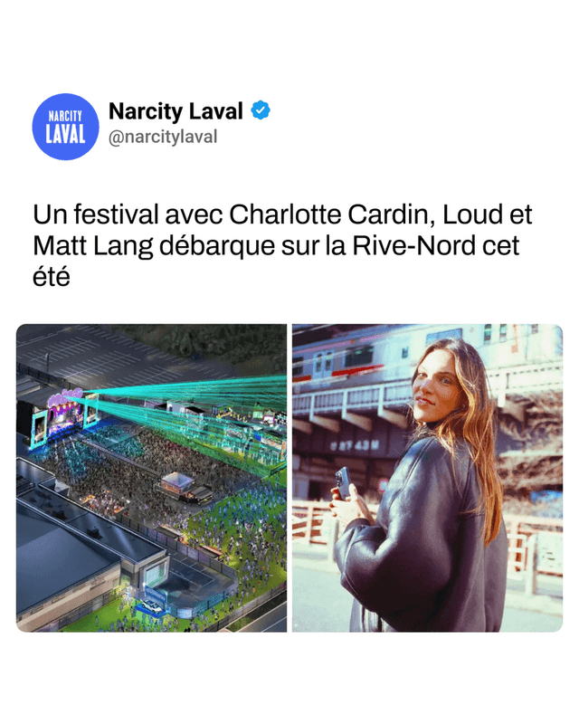 Un festival avec Charlotte Cardin, Loud et Matt Lang débarque sur la Rive-Nord cet été