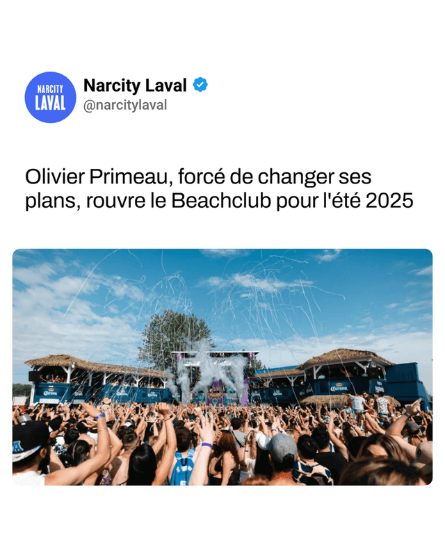Olivier Primeau, forcé de changer ses plans, rouvre le Beachclub pour l'été 2025