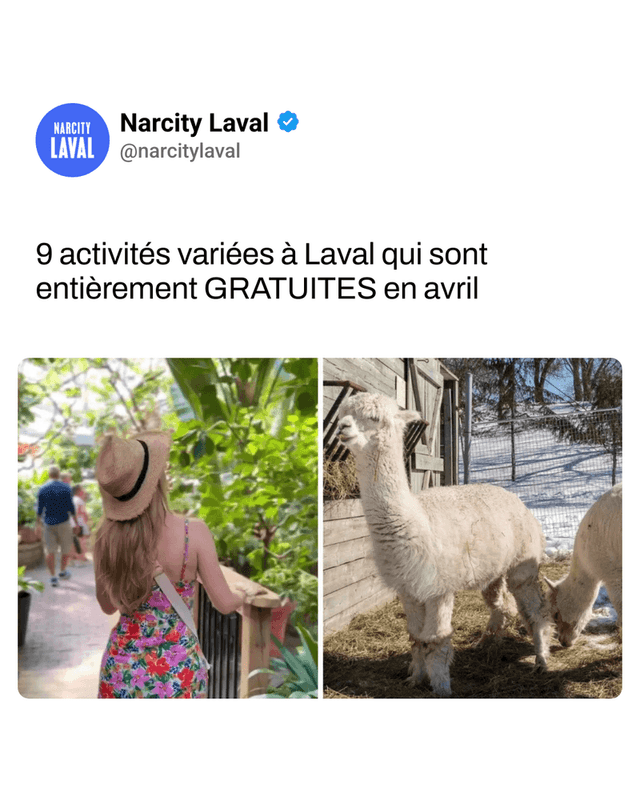 9 activités variées à Laval qui sont entièrement GRATUITES en avril