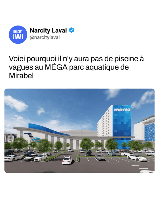 Voici pourquoi il n'y aura pas de piscine à vagues au MÉGA parc aquatique de Mirabel