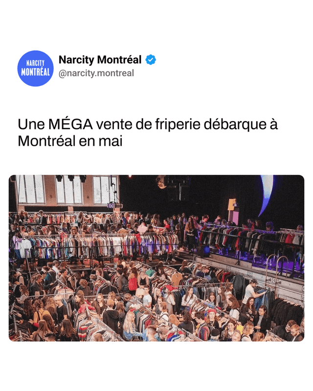 Une MÉGA vente de friperie débarque à Montréal en mai