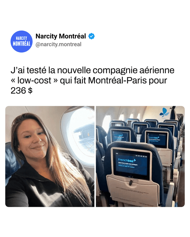 J’ai testé la nouvelle compagnie aérienne « low-cost » qui fait Montréal-Paris pour 236 $