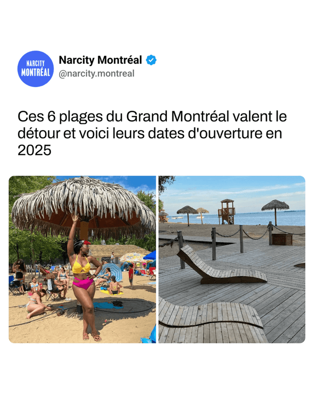 Ces 6 plages du Grand Montréal valent le détour et voici leurs dates d'ouverture en 2025