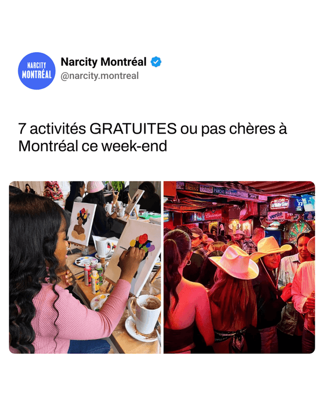 7 activités GRATUITES ou pas chères à Montréal ce week-end