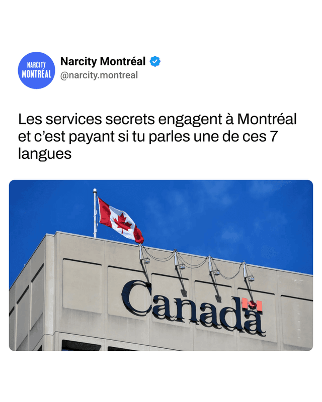 Les services secrets engagent à Montréal et c’est payant si tu parles une de ces 7 langues