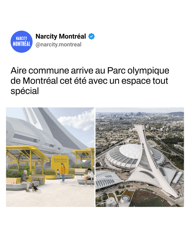 Aire commune arrive au Parc olympique de Montréal cet été avec un espace tout spécial