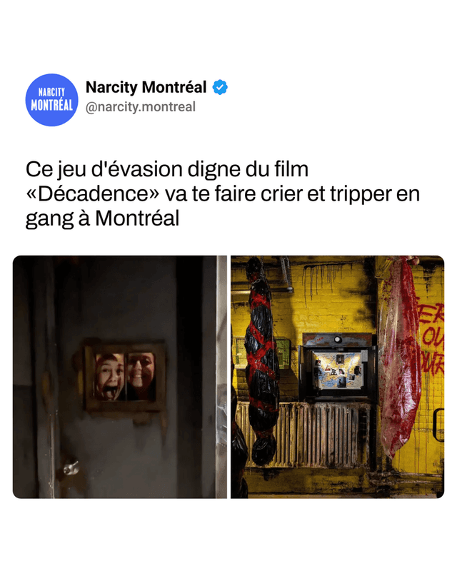 Ce jeu d'évasion digne du film «Décadence» va te faire crier et tripper en gang à Montréal