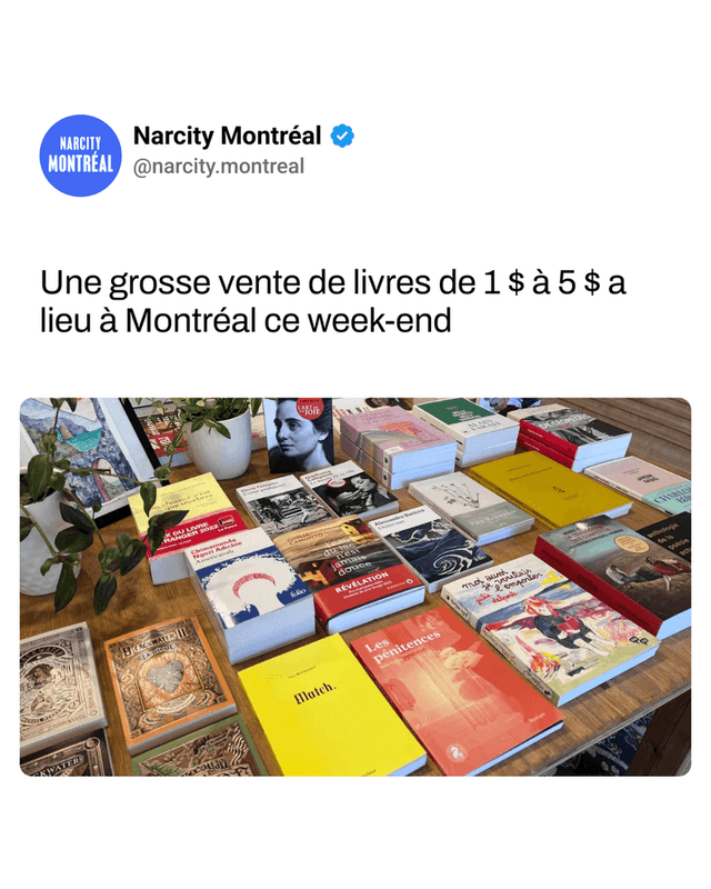Une grosse vente de livres de 1 $ à 5 $ a lieu à Montréal ce week-end