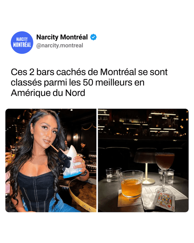 Ces 2 bars cachés de Montréal se sont classés parmi les 50 meilleurs en Amérique du Nord