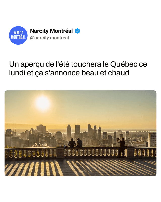 Un aperçu de l'été touchera le Québec ce lundi et ça s'annonce beau et chaud