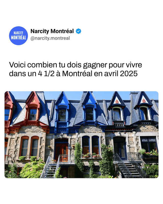 Voici combien tu dois gagner pour vivre dans un 4 1/2 à Montréal en avril 2025