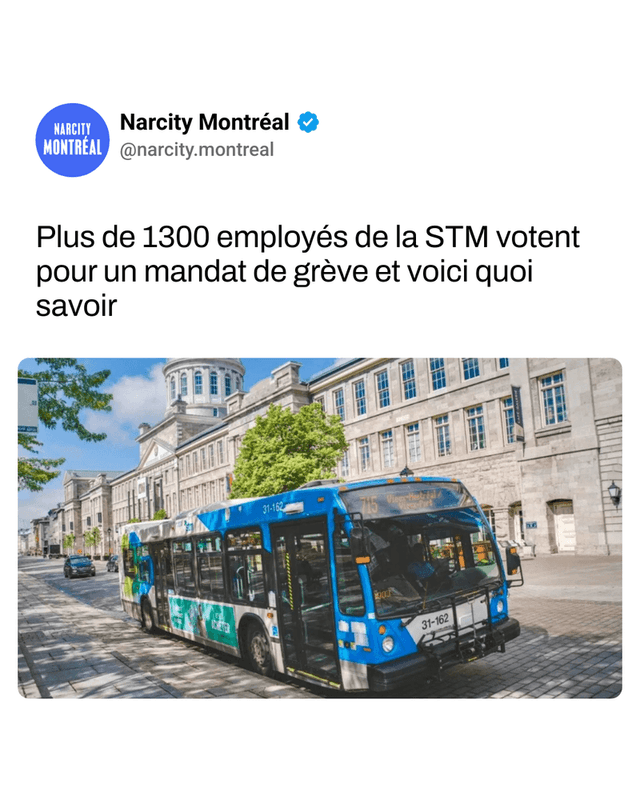 Plus de 1300 employés de la STM votent pour un mandat de grève et voici quoi savoir