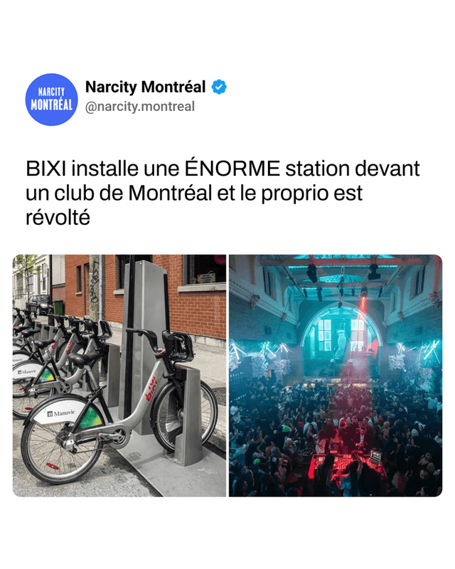 BIXI installe une ÉNORME station devant un club de Montréal et le proprio est révolté