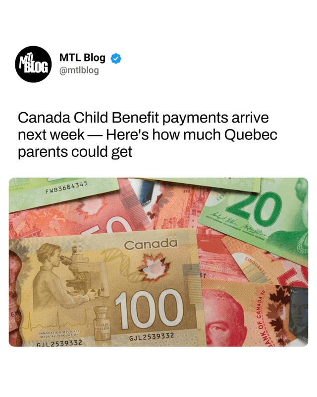 Canada Child Benefit payments arrive next week — Here's how much Quebec parents could get