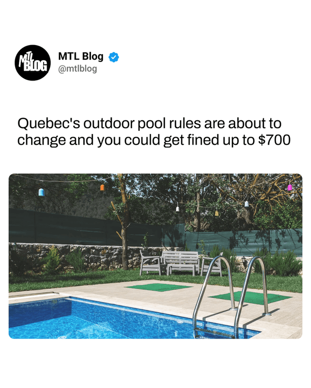 Quebec's outdoor pool rules are about to change and you could get fined up to $700