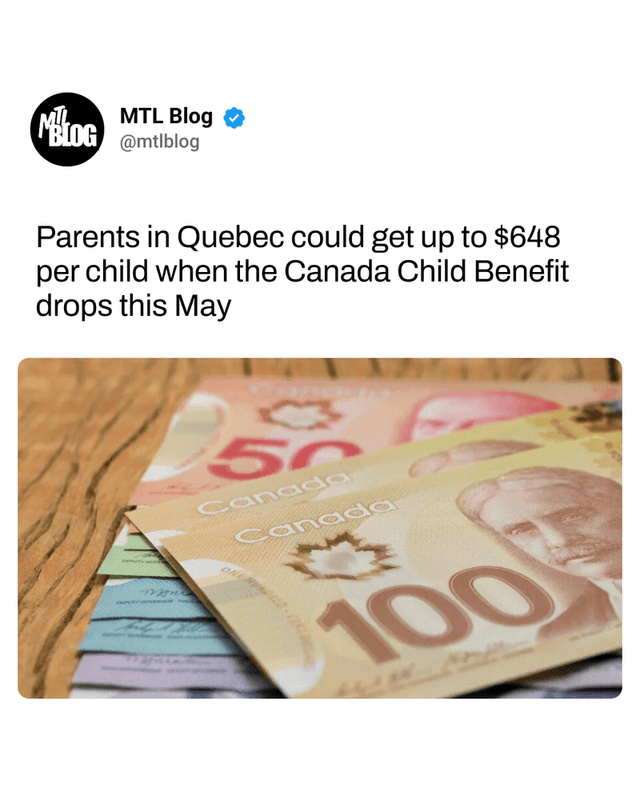 Parents in Quebec could get up to $648 per child when the Canada Child Benefit drops this May