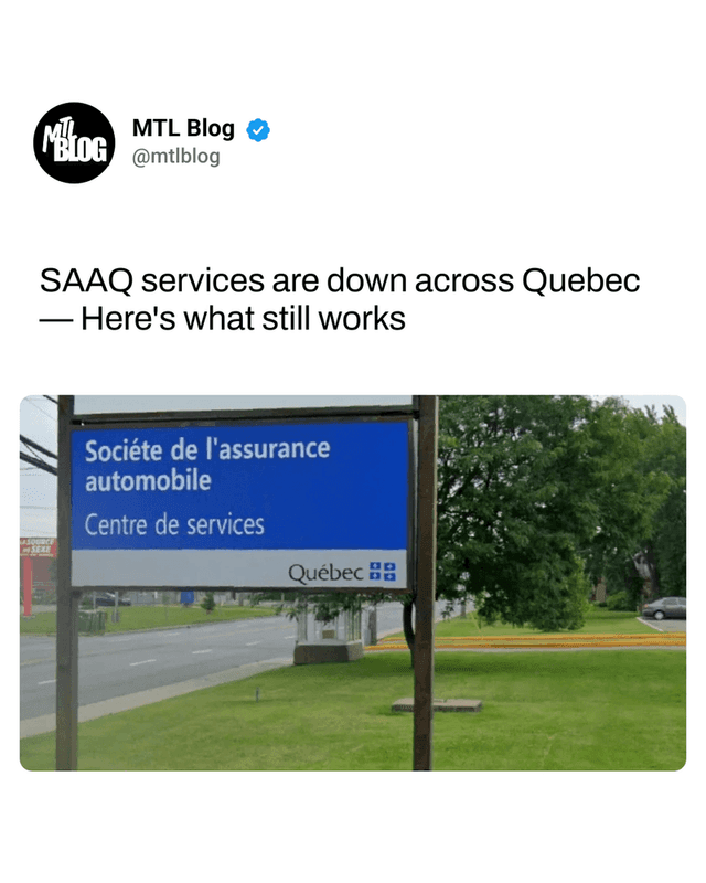 SAAQ services are down across Quebec — Here's what still works