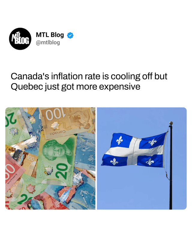 Canada's inflation rate is cooling off but Quebec just got more expensive