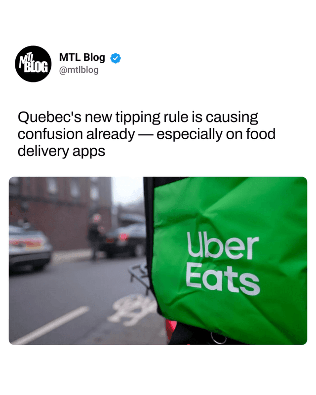 Quebec's new tipping rule is causing confusion already — especially on food delivery apps