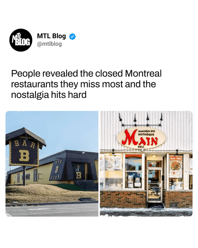People revealed the closed Montreal restaurants they miss most and the nostalgia hits hard