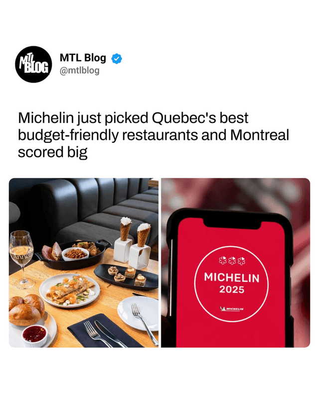 Michelin just picked Quebec's best budget-friendly restaurants and Montreal scored big