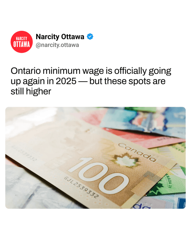 Ontario minimum wage is officially going up again in 2025 — but these spots are still higher