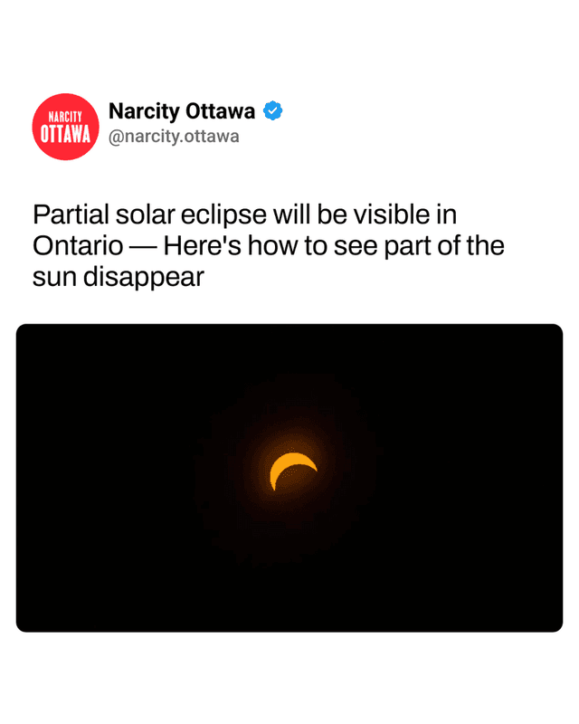 Partial solar eclipse will be visible in Ontario — Here's how to see part of the sun disappear