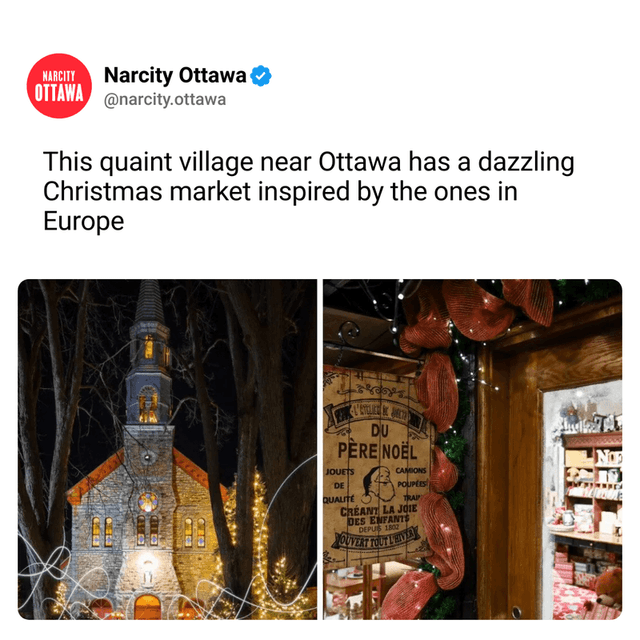 This quaint village near Ottawa has a dazzling Christmas market inspired by the ones in Europe