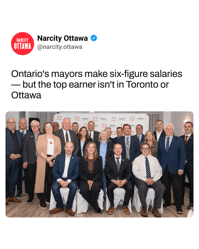 Ontario's mayors make six-figure salaries — but the top earner isn't in Toronto or Ottawa
