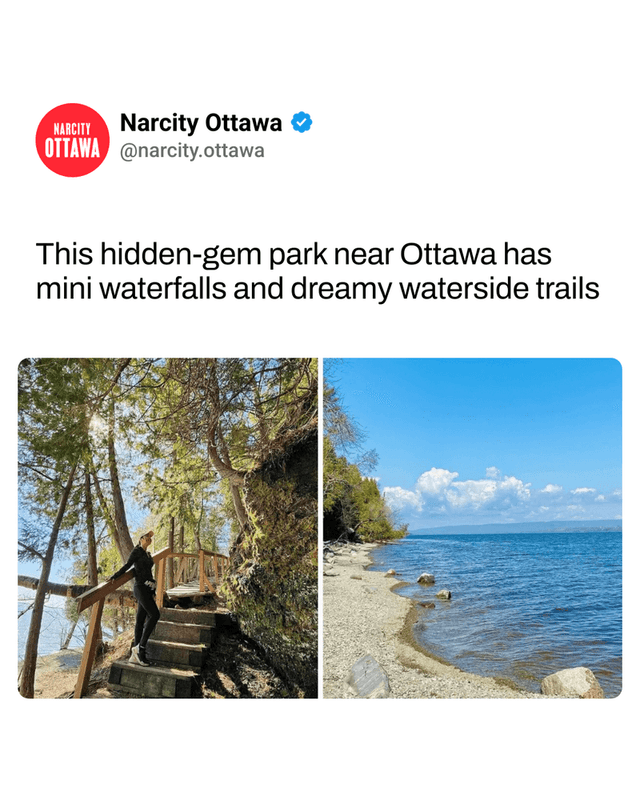 This hidden-gem park near Ottawa has mini waterfalls and dreamy waterside trails