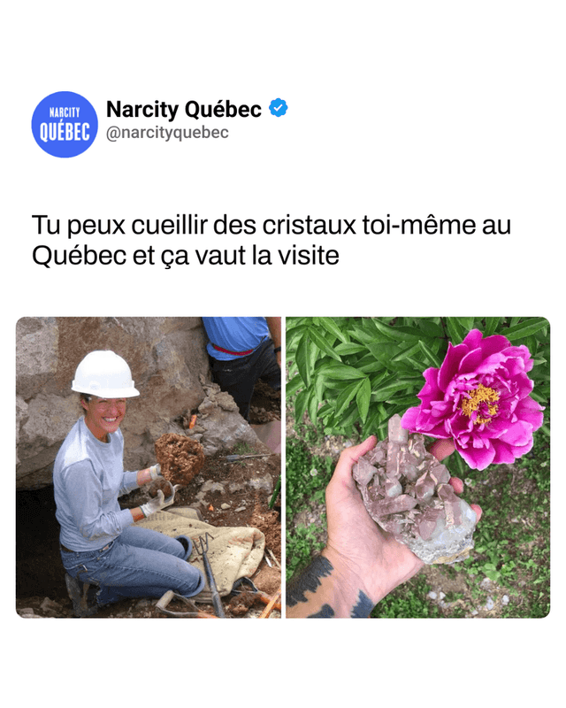 Tu peux cueillir des cristaux toi-même au Québec et ça vaut la visite