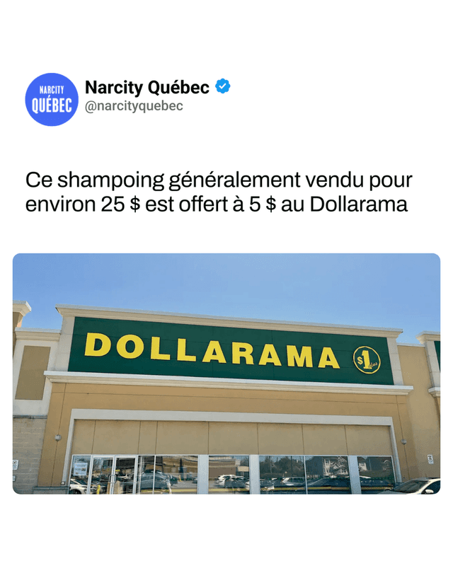 Ce shampoing généralement vendu pour environ 25 $ est offert à 5 $ au Dollarama