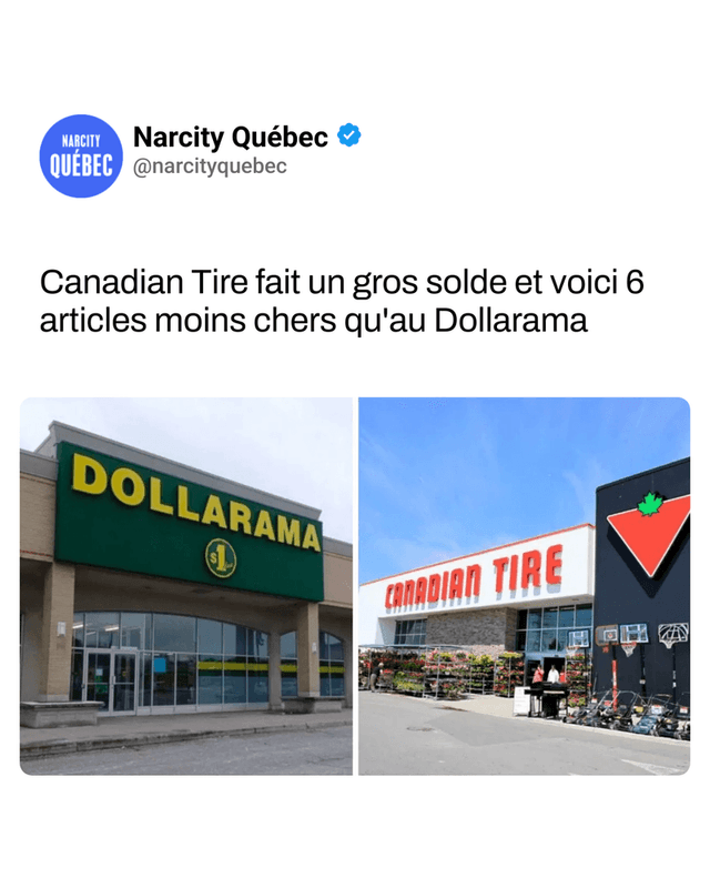 Canadian Tire fait un gros solde et voici 6 articles moins chers qu'au Dollarama