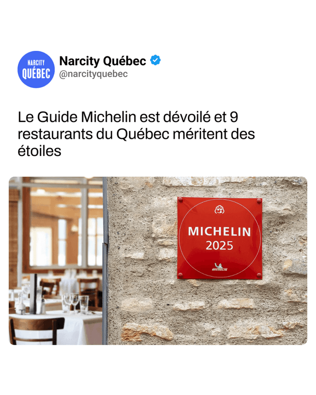 Le Guide Michelin est dévoilé et 9 restaurants du Québec méritent des étoiles