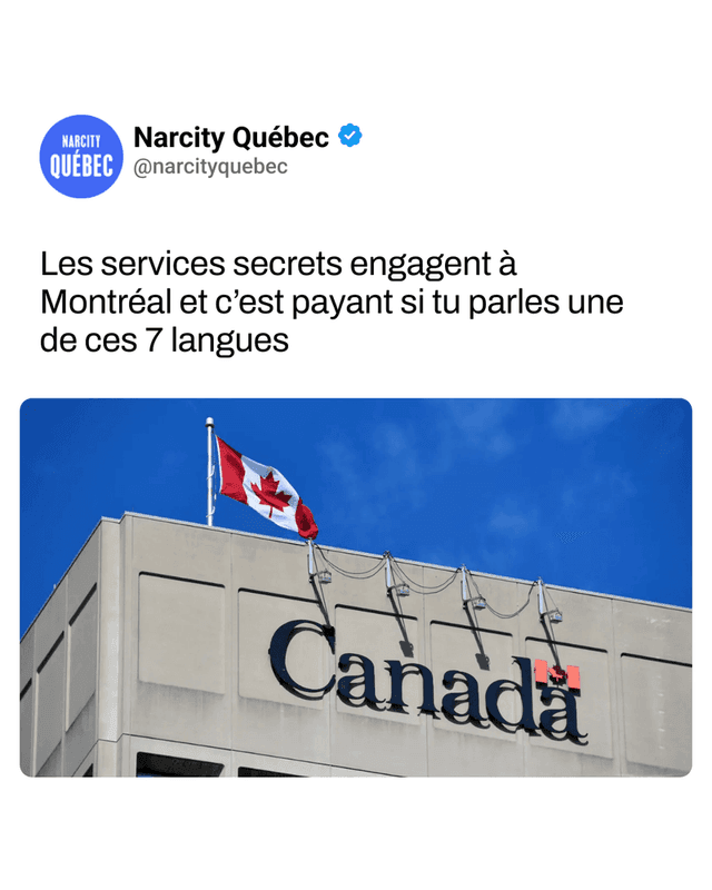 Les services secrets engagent à Montréal et c’est payant si tu parles une de ces 7 langues