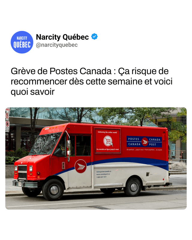 Grève de Postes Canada : Ça risque de recommencer dès cette semaine et voici quoi savoir