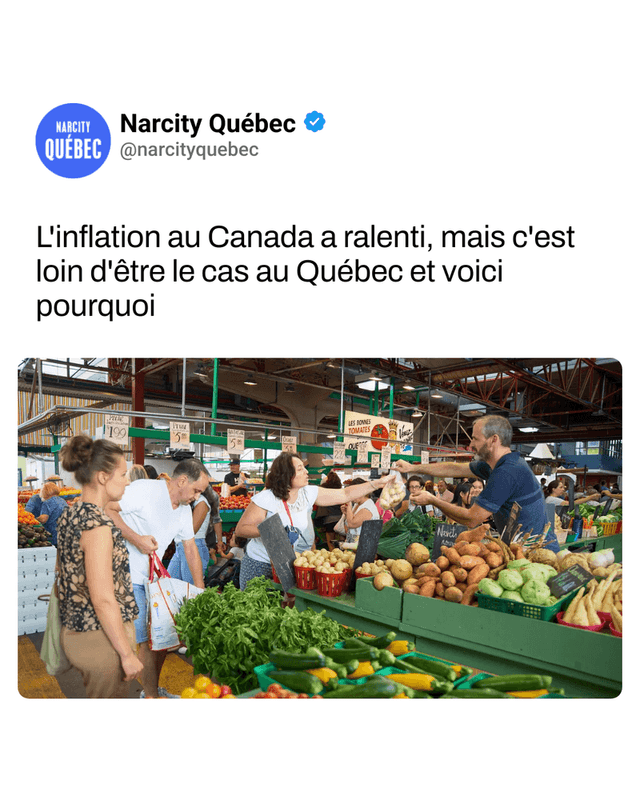 L'inflation au Canada a ralenti, mais c'est loin d'être le cas au Québec et voici pourquoi