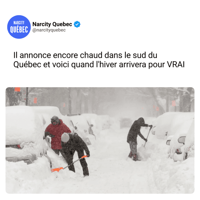 Il annonce encore chaud dans le sud du Québec et voici quand l'hiver arrivera pour VRAI