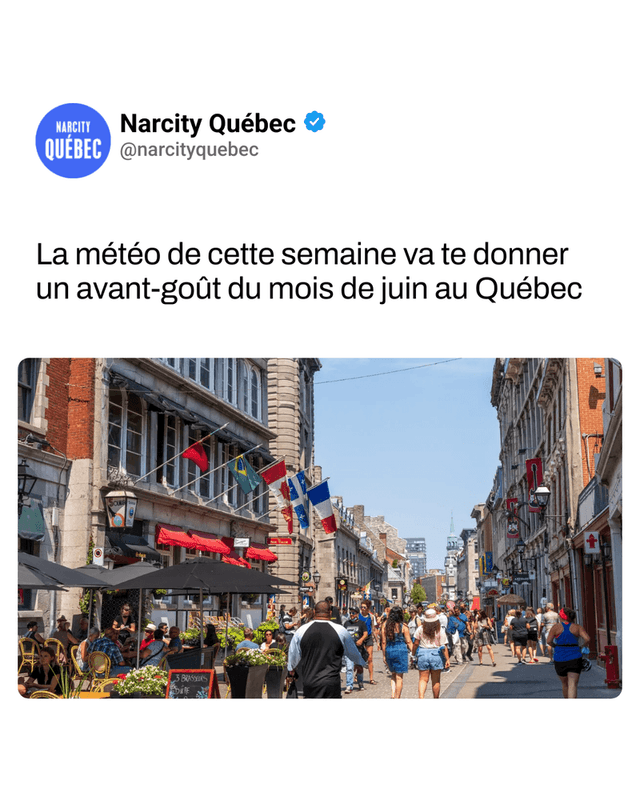 La météo de cette semaine va te donner un avant-goût du mois de juin au Québec