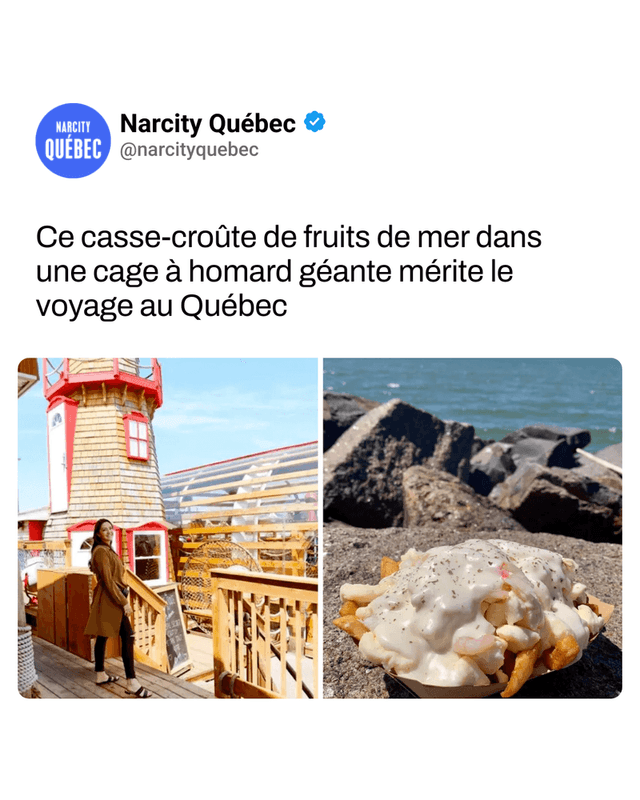 Ce casse-croûte de fruits de mer dans une cage à homard géante mérite le voyage au Québec