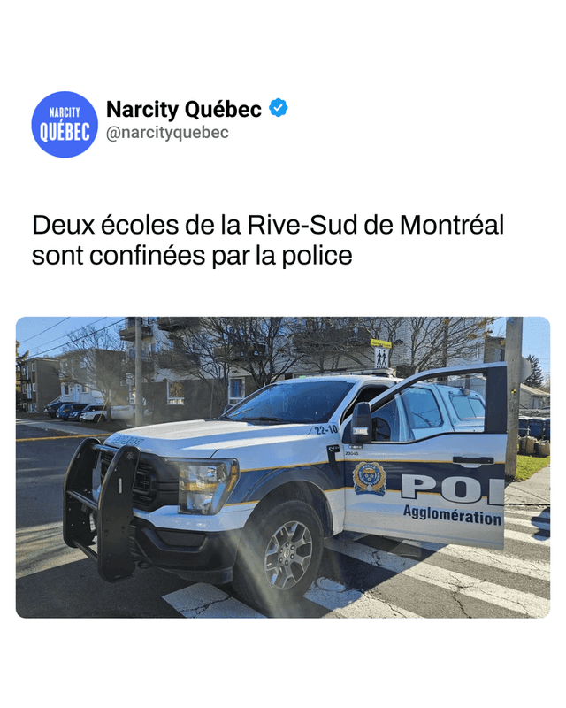 Deux écoles de la Rive-Sud de Montréal sont confinées par la police