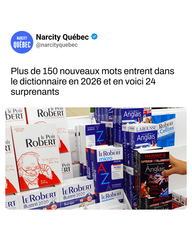 Plus de 150 nouveaux mots entrent dans le dictionnaire en 2026 et en voici 24 surprenants